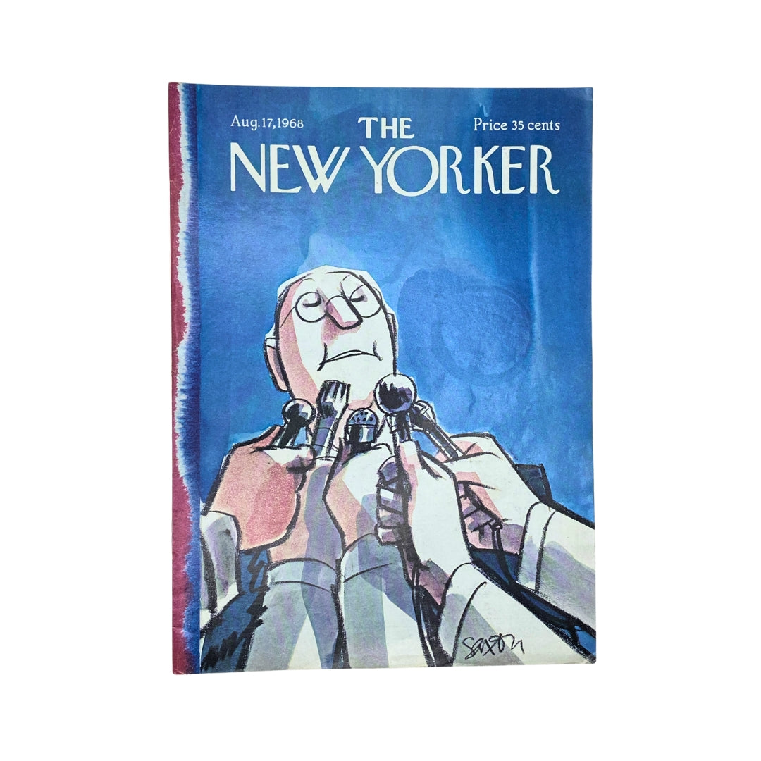 The New Yorker Complete Magazine August 17, 1968 Charles Saxon Cover No Label