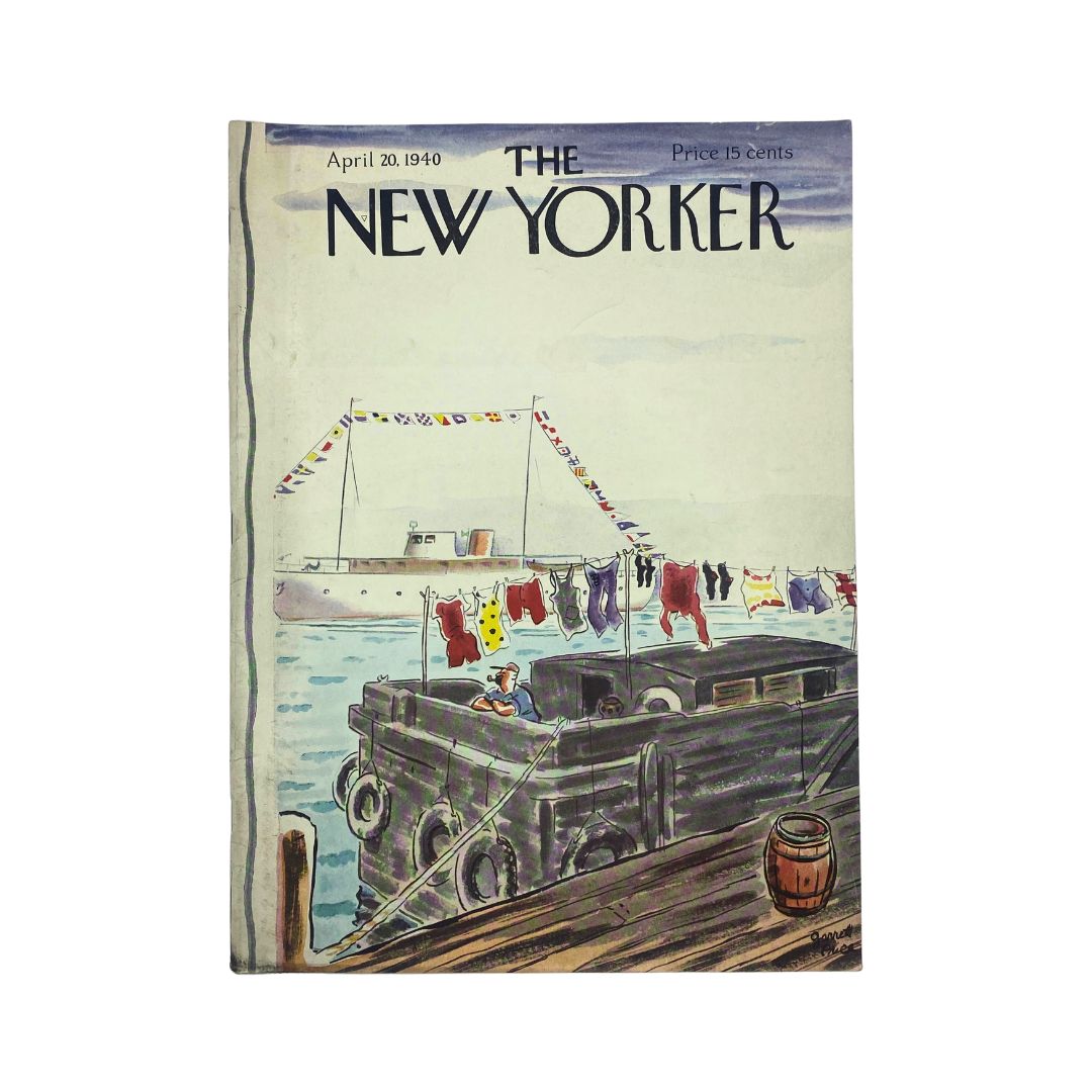 The New Yorker Complete Magazine April 20, 1940 Garrett Price Cover VG