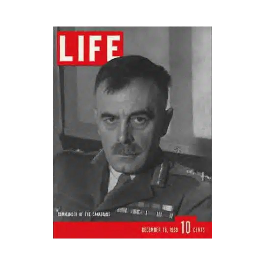 VTG Life Magazine December 18, 1939 Canadian Commander Gen. McNaughton