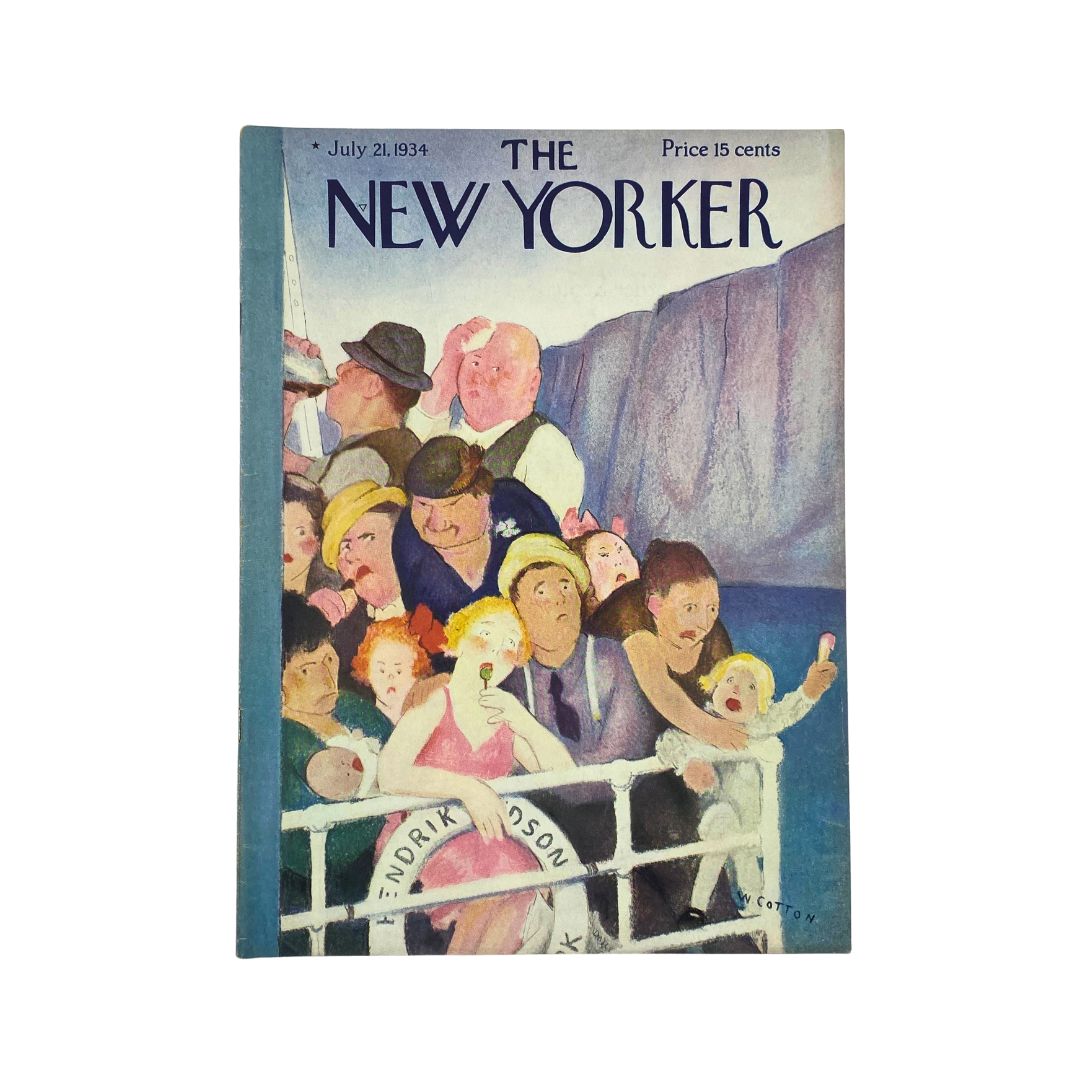 The New Yorker Complete Magazine July 21, 1934 William Cotton Cover VG