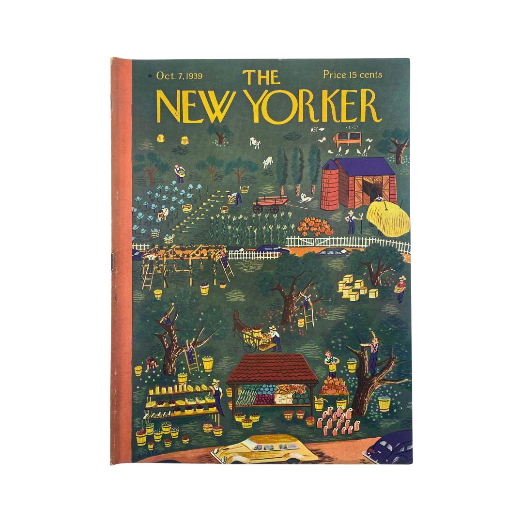 The New Yorker Complete Magazine October 7, 1939 Ilonka Karasz Cover VG