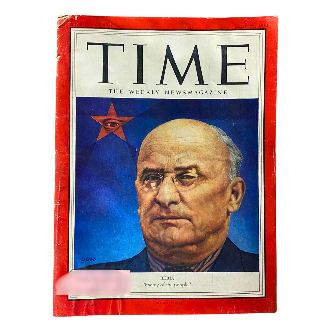 VTG Time Magazine July 20, 1953 Vol 62 No. 3 Lavrenty Beria