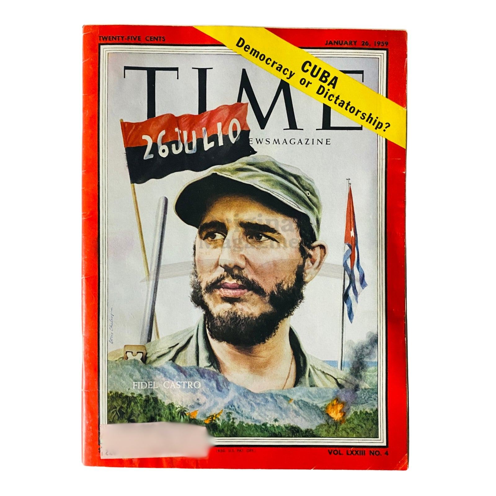 Time Magazine January 26 1959 Vol 73 No. 4 Fidel Castro Cover