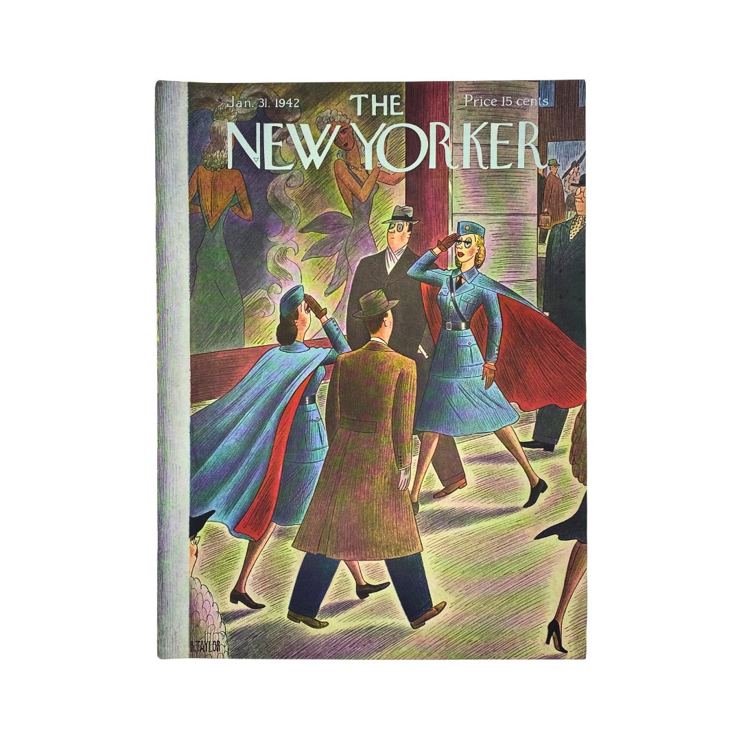 The New Yorker Complete Magazine January 31, 1942 Richard Taylor Cover VG