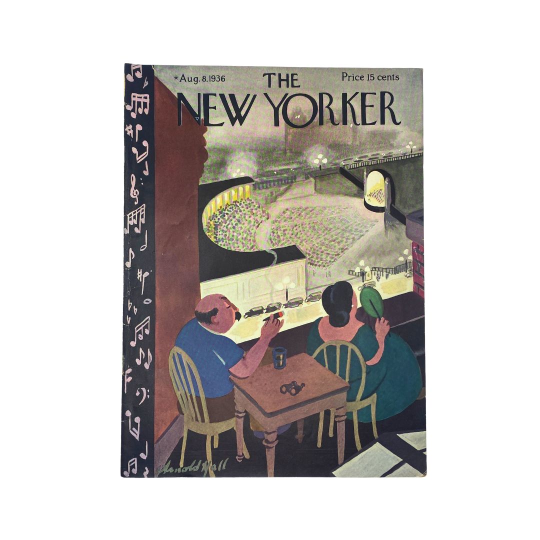 The New Yorker Complete Magazine August 8, 1936 Arnold Hall Cover VG