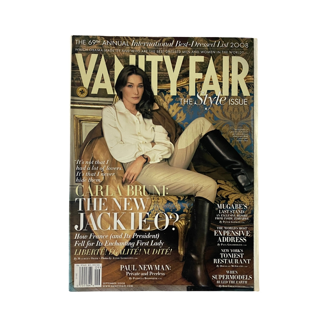 Vanity Fair Magazine September 2008 Carla Bruni Cover No Label VG