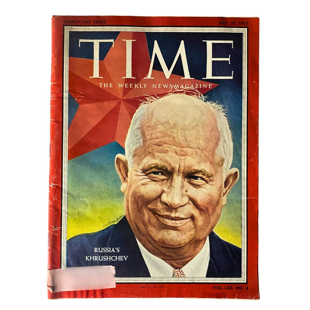 VTG Time Magazine July 22, 1957 Vol 70 No. 4 Nikita Khrushchev