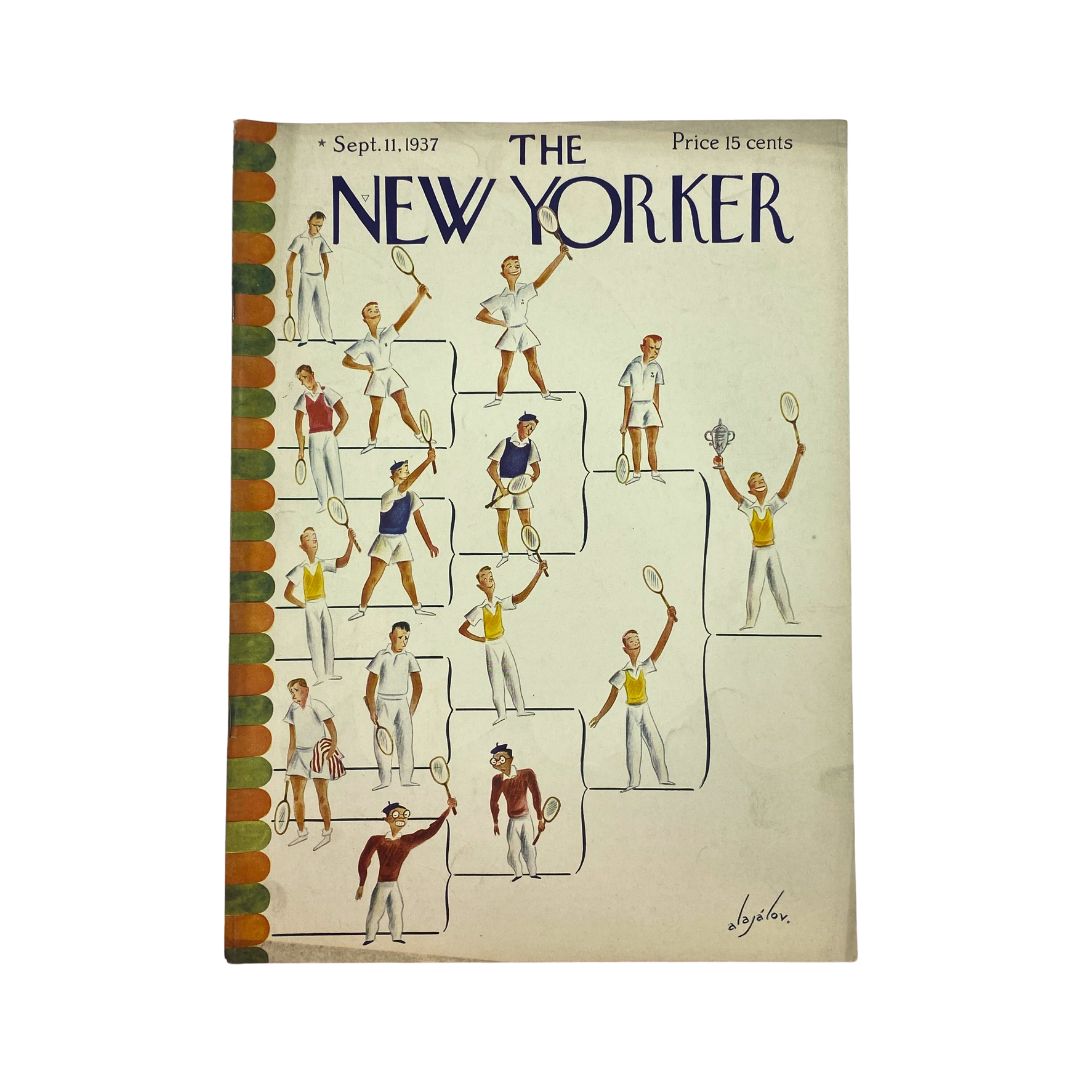 The New Yorker Complete Magazine September 11, 1937 Constantin Alajalov Cover VG