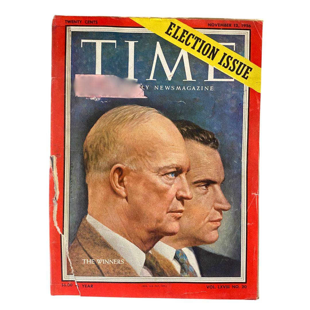 VTG Time Magazine November 12, 1956 Dwight D. Eisenhower & Richard Nixon