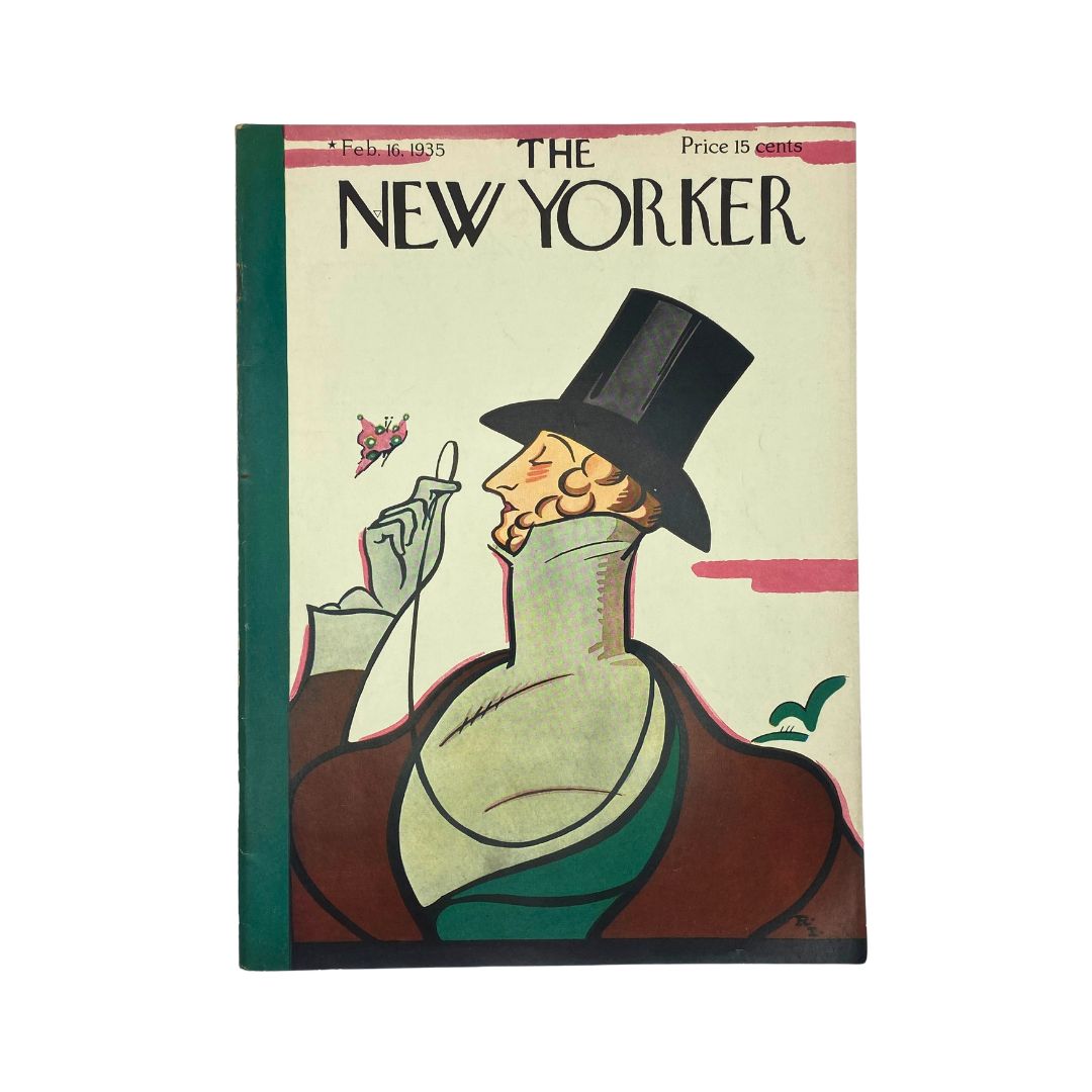 The New Yorker Complete Magazine February 16, 1935 Rea Irvin Cover VG