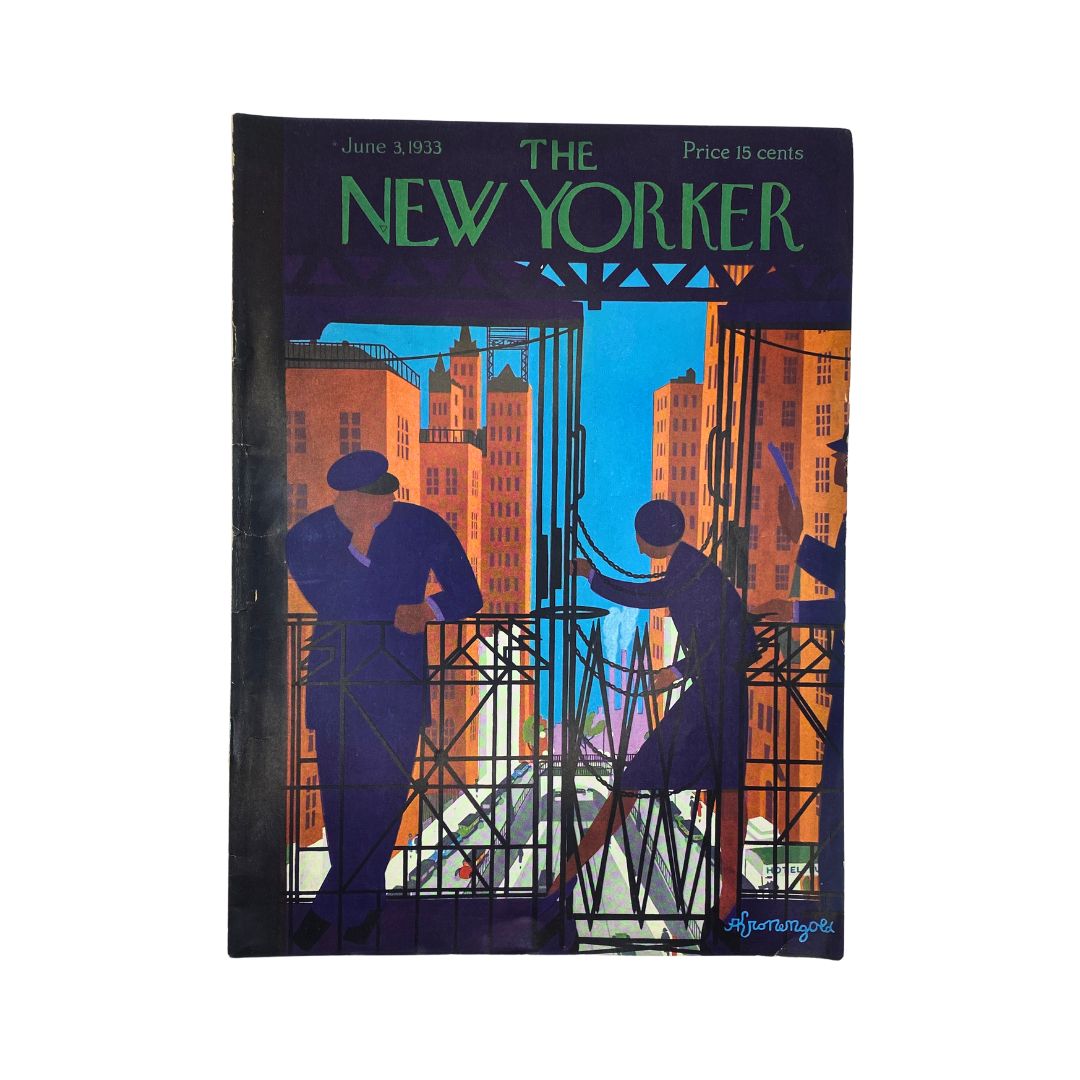 The New Yorker Complete Magazine June 3, 1933 Adolph Kronengold Cover