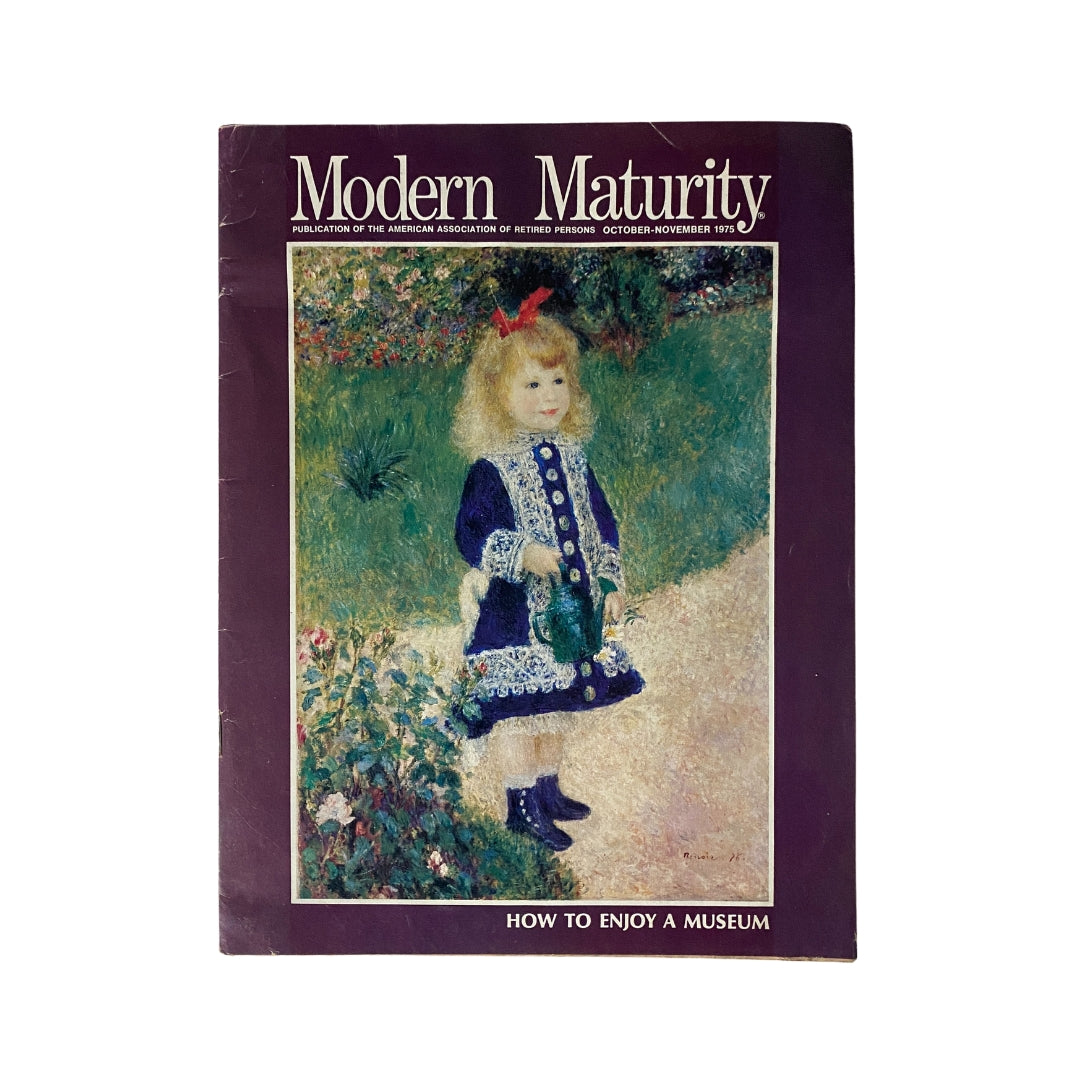 Cover of Modern Maturity Magazine from October-November 1975, featuring an impressionist painting and the title 'How To Enjoy a Museum'.