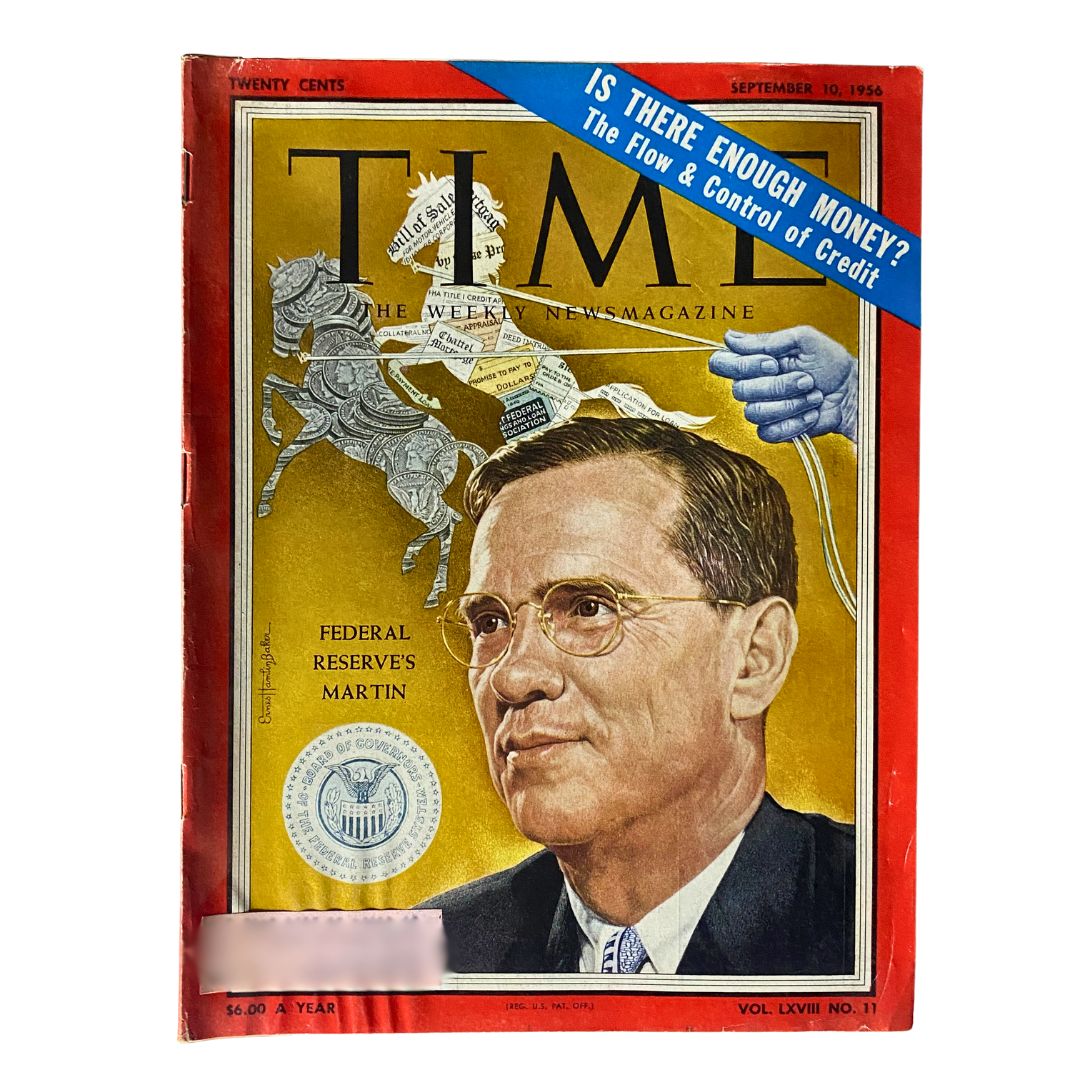 VTG Time Magazine September 10, 1956 Vol 68 No. 11 William McChesney Martin