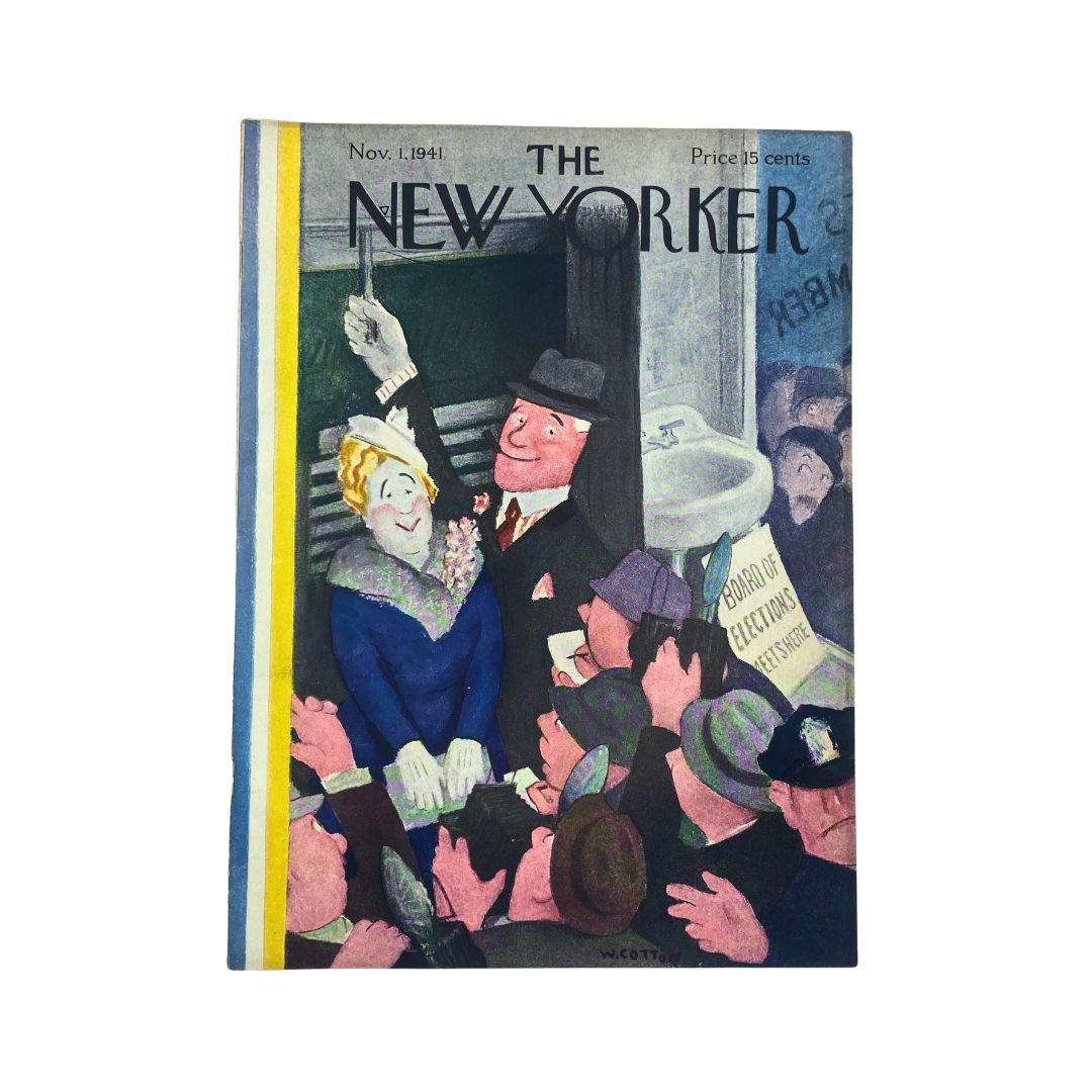 The New Yorker Complete Magazine November 1, 1941 William Cotton Cover VG