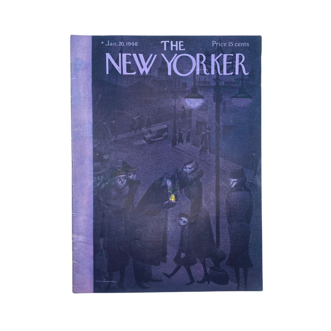 The New Yorker Complete Magazine January 20, 1940 Christina Malman Cover VG