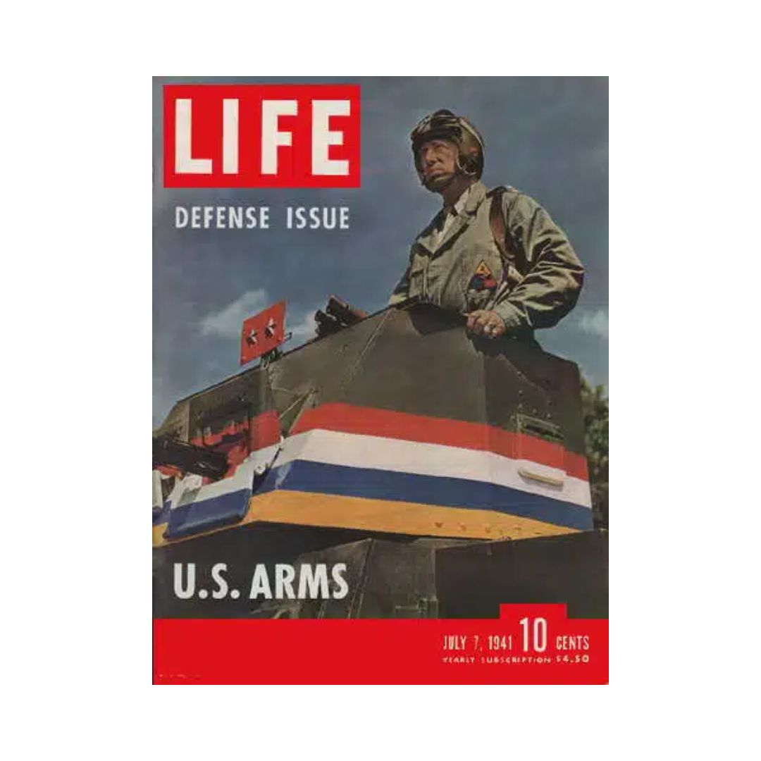 VTG Life Magazine July 7, 1941 General George S. Patton in Tank