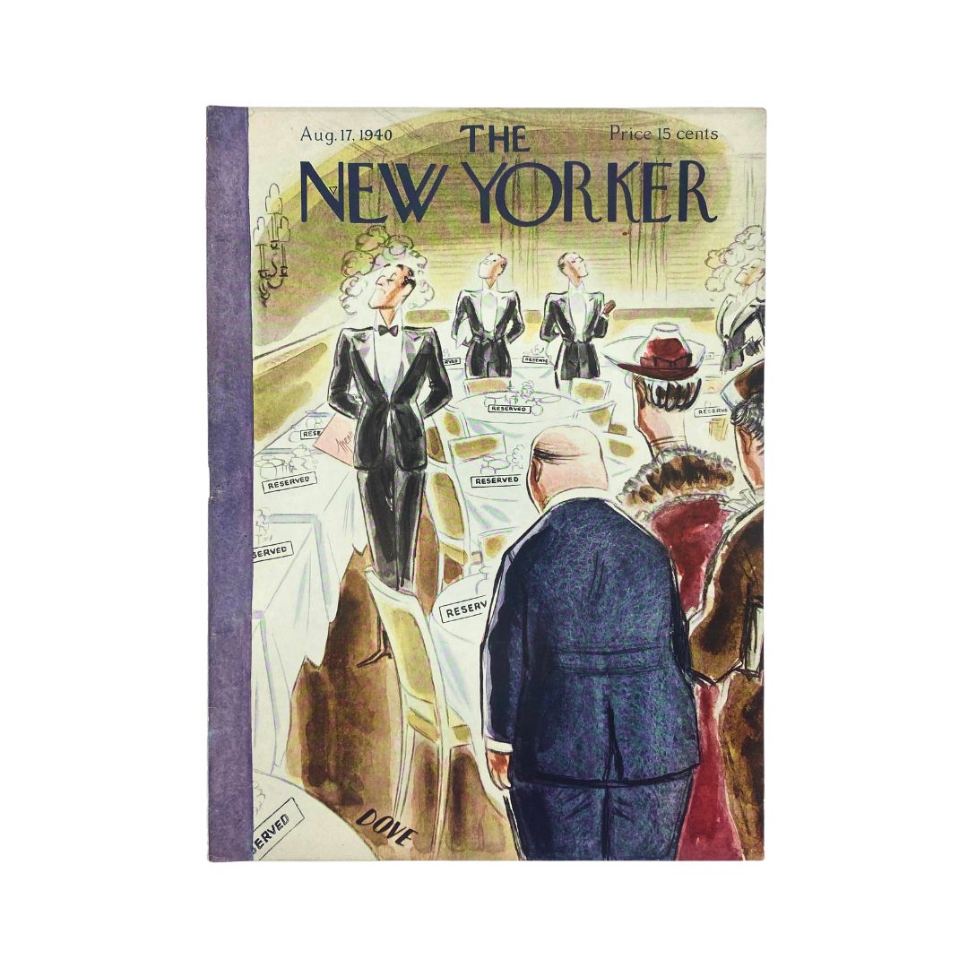 The New Yorker Complete Magazine August 17, 1940 Leonard Dove Cover VG