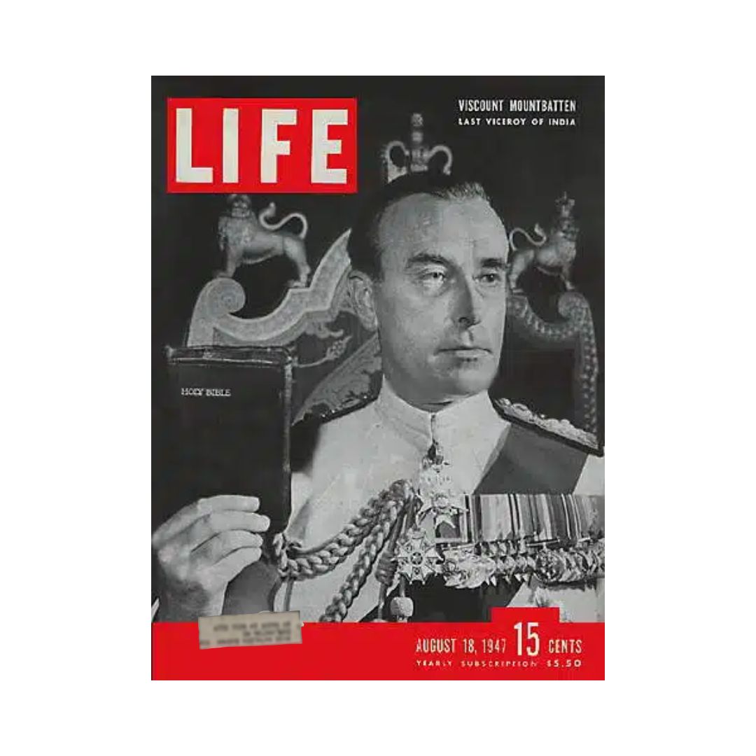 VTG Life Magazine August 18, 1947 Lord Louis Mountbatten