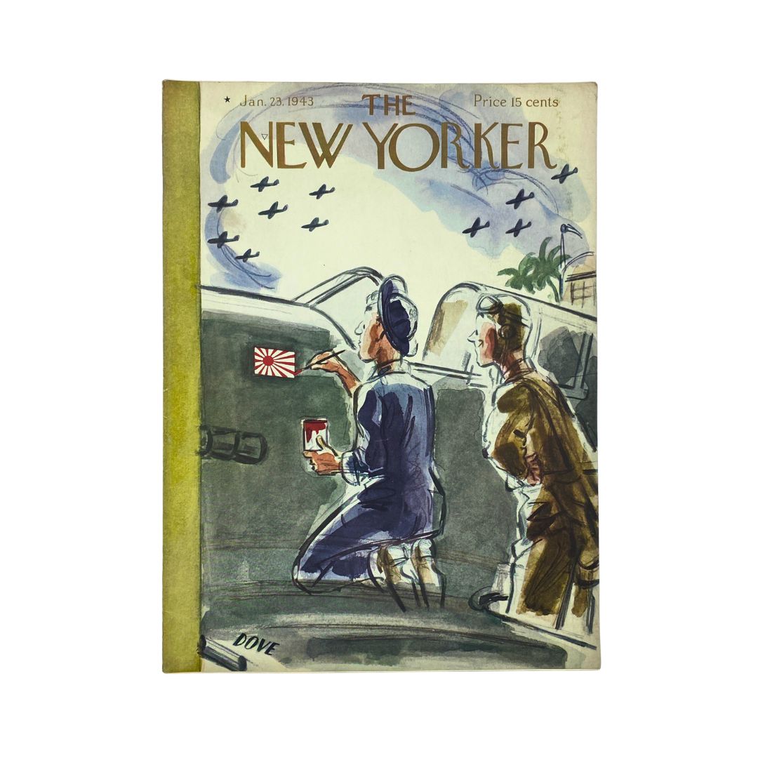 The New Yorker Complete Magazine January 23, 1943 Leonard Dove Cover VG