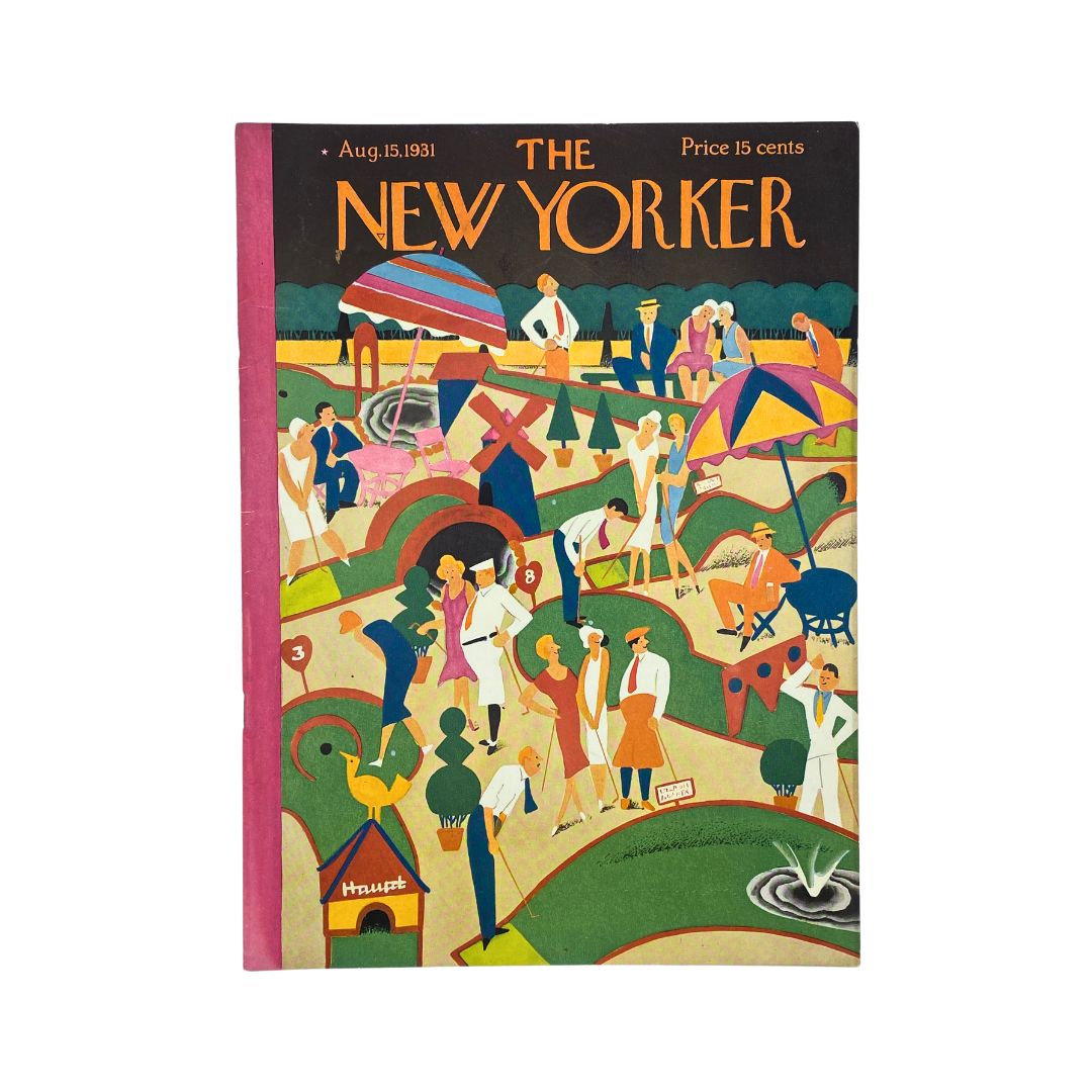 The New Yorker Complete Magazine August 15, 1931 Theodore Haupt Cover VG