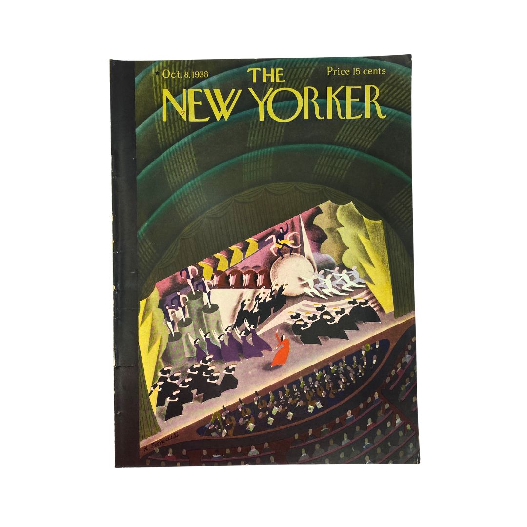 The New Yorker Complete Magazine October 8, 1938 Antonio Petruccelli Cover VG