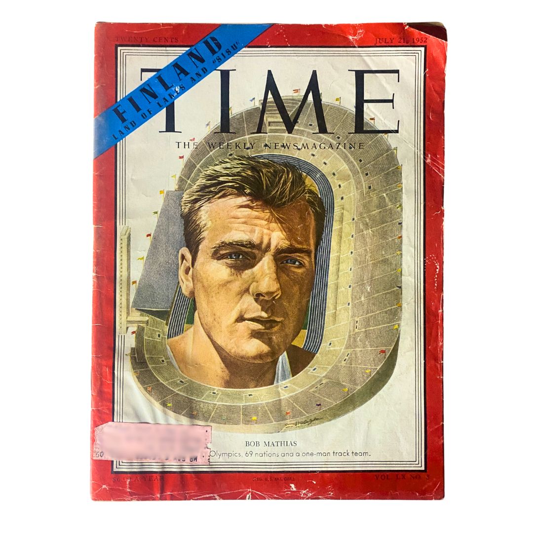 VTG Time Magazine July 21, 1952 Vol 60 No. 3 Bob Mathias