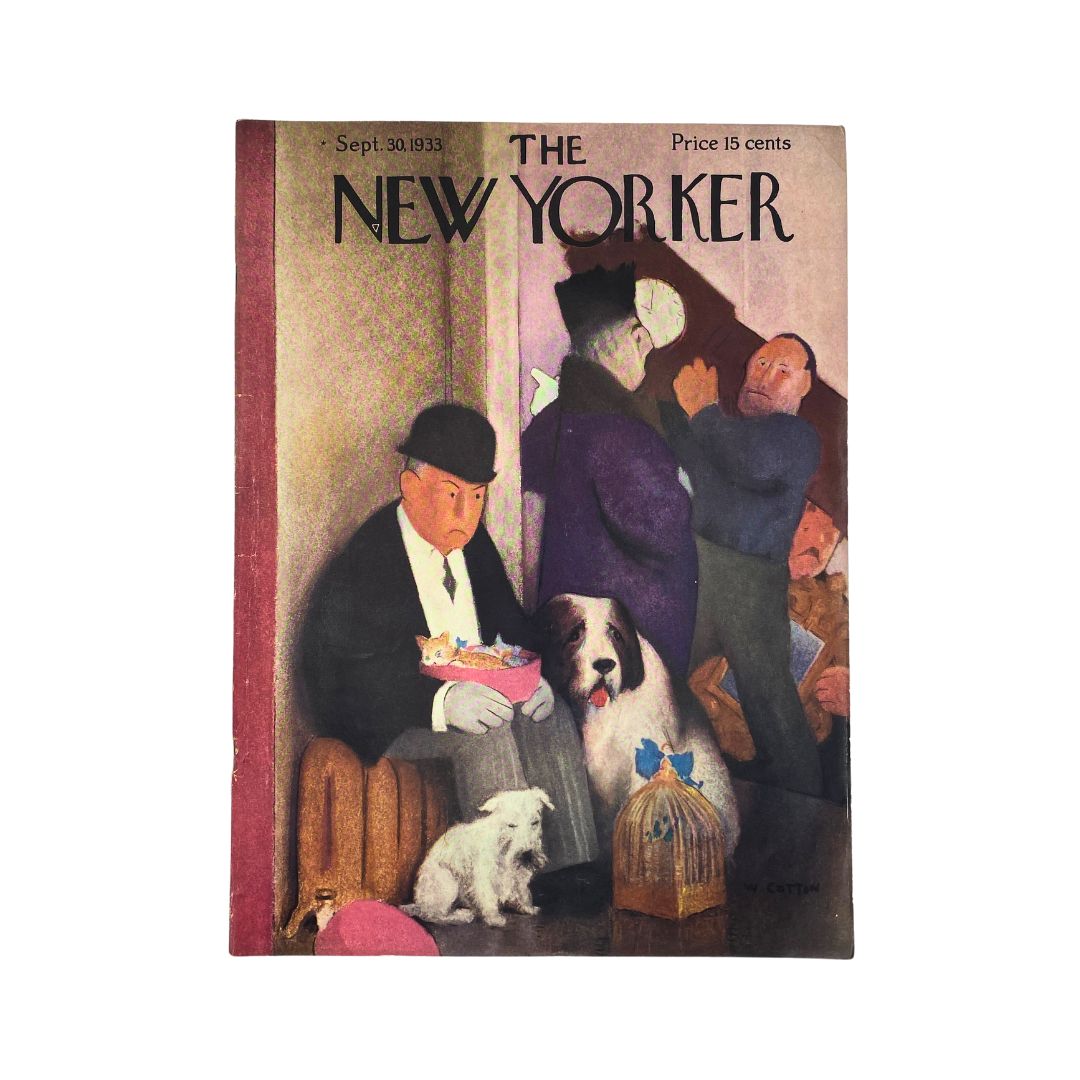 The New Yorker Complete Magazine September 30, 1933 William Cotton Cover VG