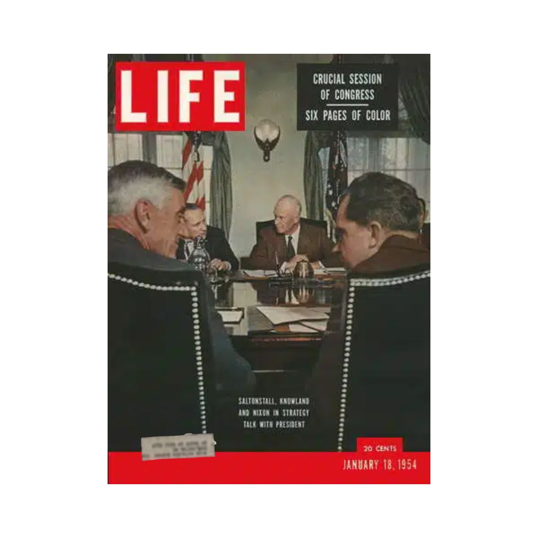 VTG Life Magazine January 18, 1954 President Eisenhower Strategy Session