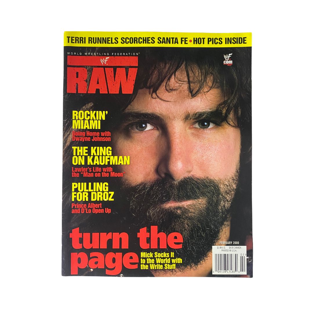 WWF Raw Wrestling Magazine February 2000 Mick Foley No Label VG