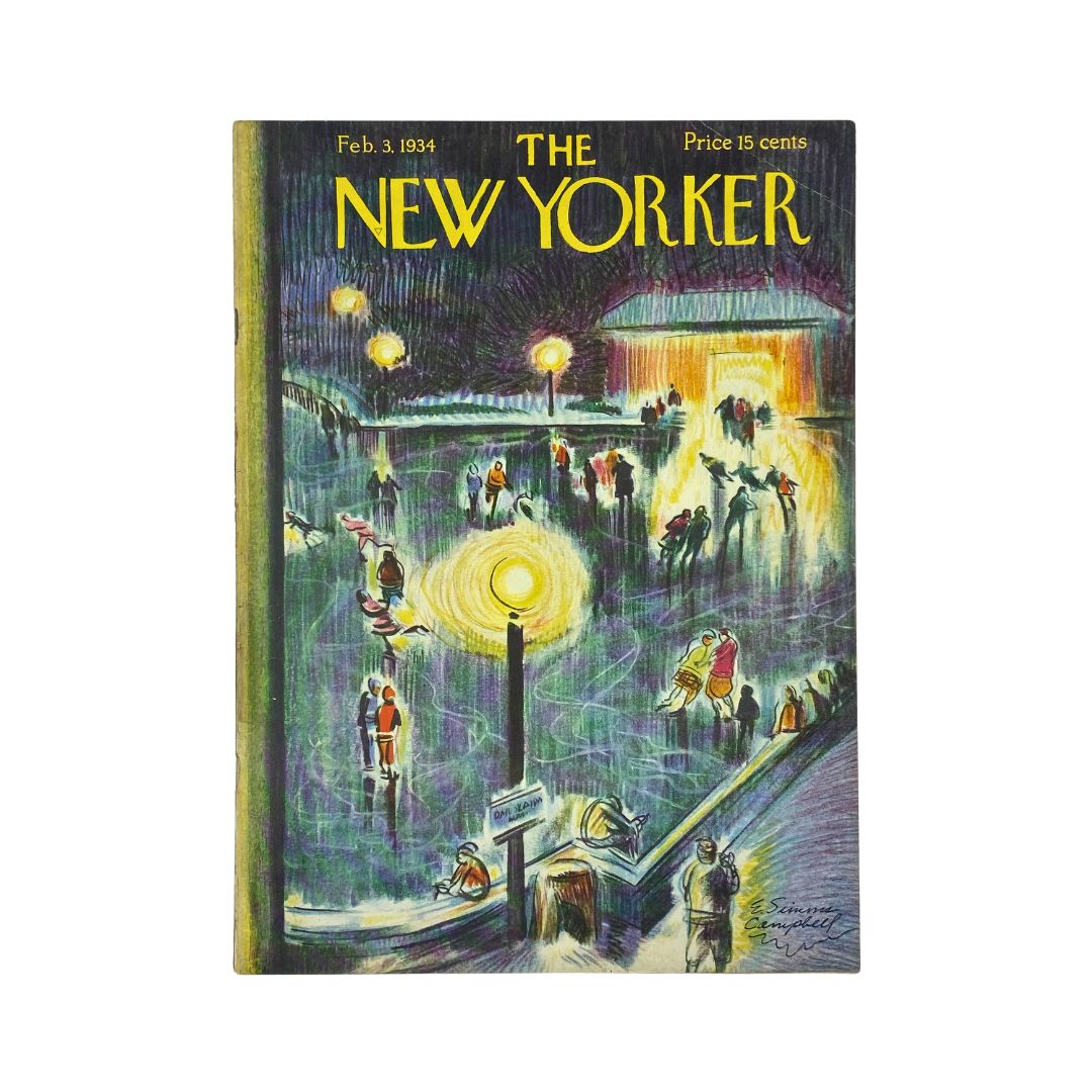 The New Yorker Complete Magazine February 3, 1934 E. Simms Campbell Cover VG