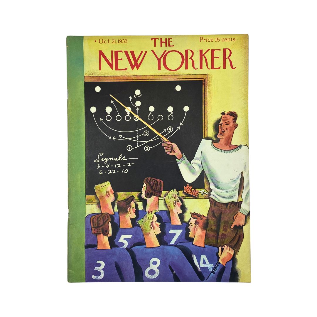 The New Yorker Complete Magazine October 21, 1933 Harry Brown Cover