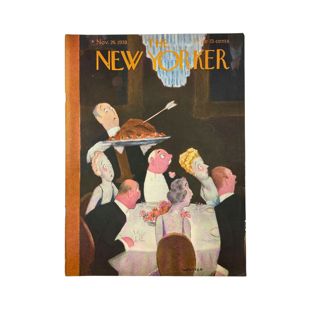 The New Yorker Complete Magazine November 26, 1938 William Cotton Cover VG