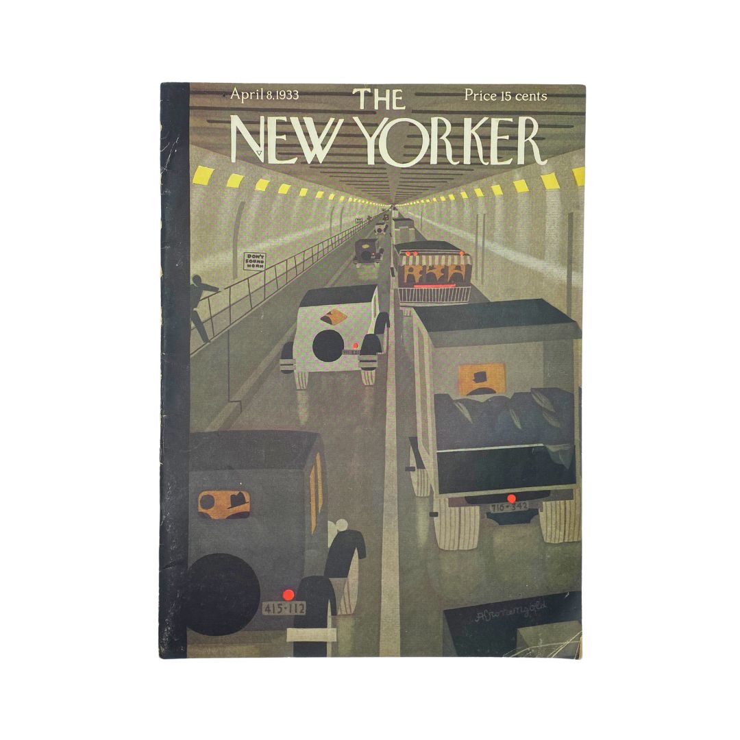 The New Yorker Complete Magazine April 8, 1933 Adolph Kronengold Cover