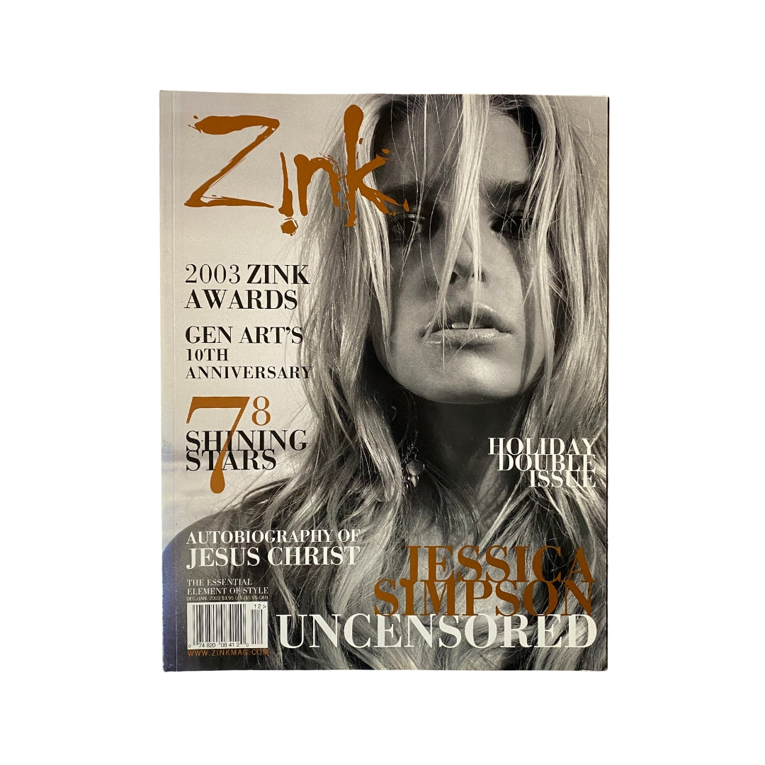 Zink Magazine December - January 2003 Jessica Simpson Cover No Label VG