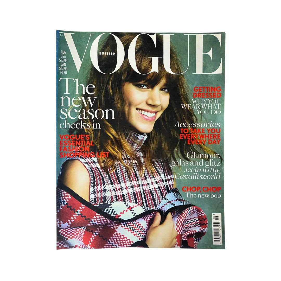 Vogue UK Magazine August 2013 Freja Beha Erichsen Cover No Label VG