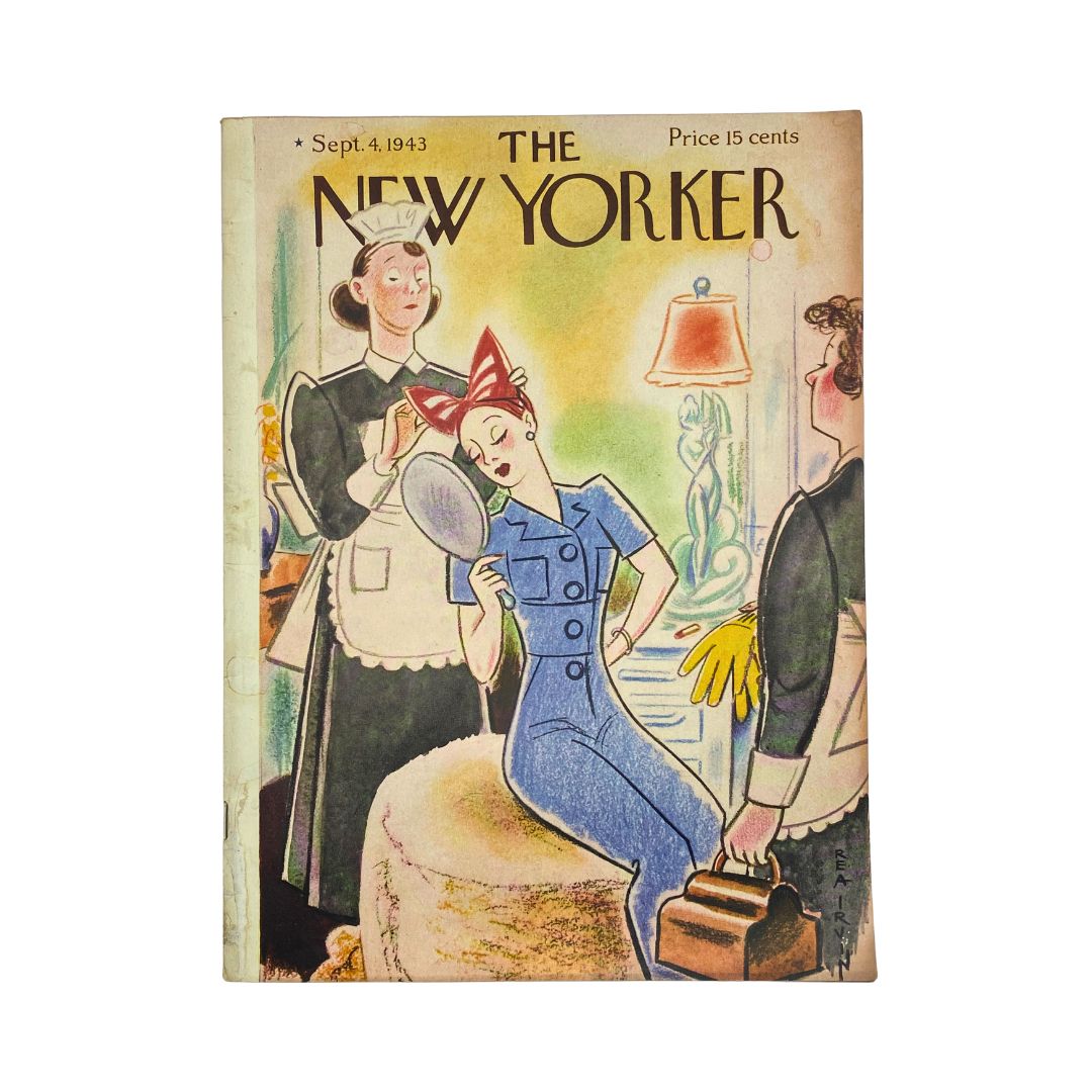 The New Yorker Complete Magazine September 4, 1943 Rea Irvin Cover VG