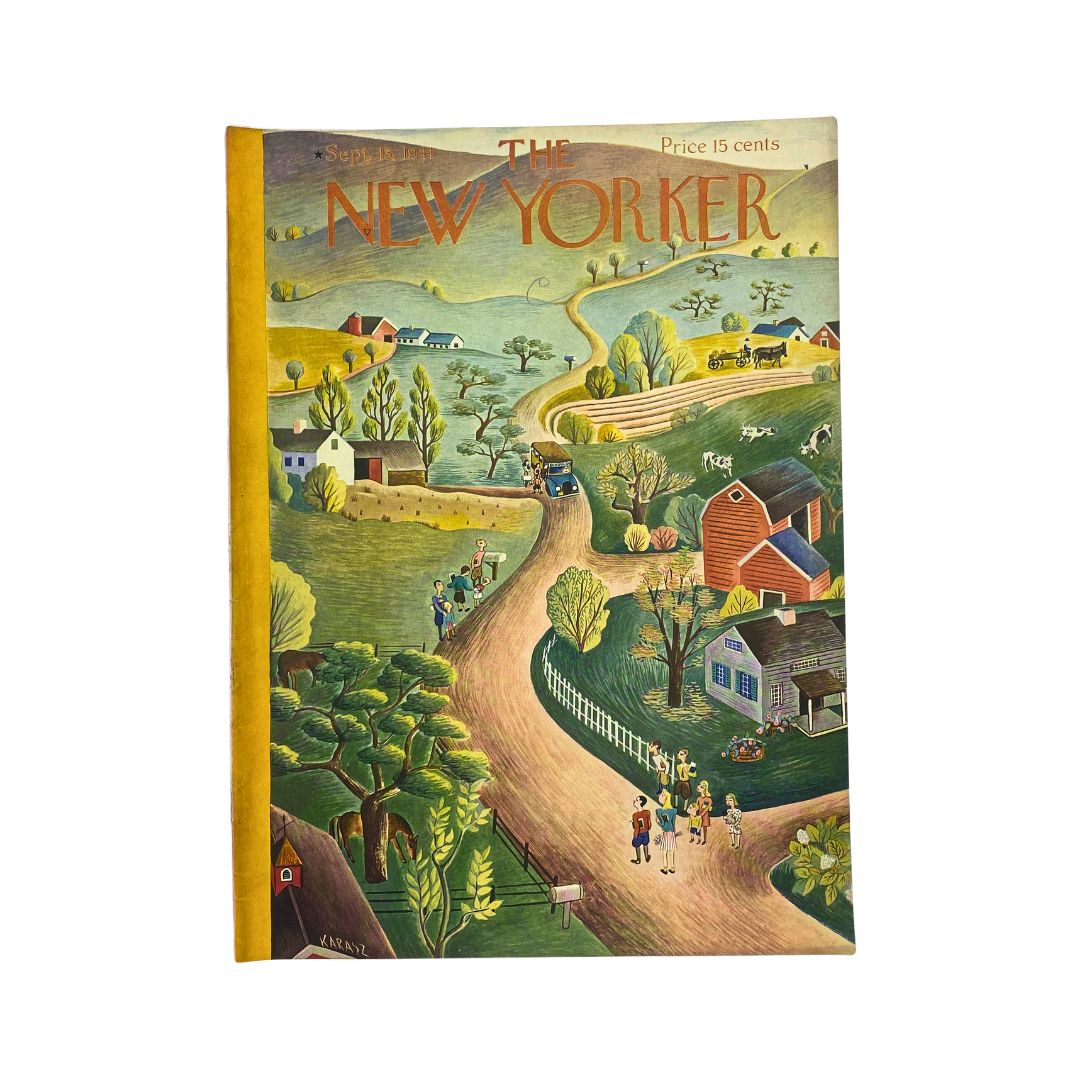 The New Yorker Complete Magazine September 13, 1941 Ilonka Karasz Cover VG