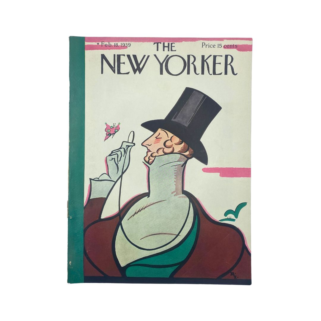 The New Yorker Complete Magazine February 18, 1939 Rea Irvin Cover VG