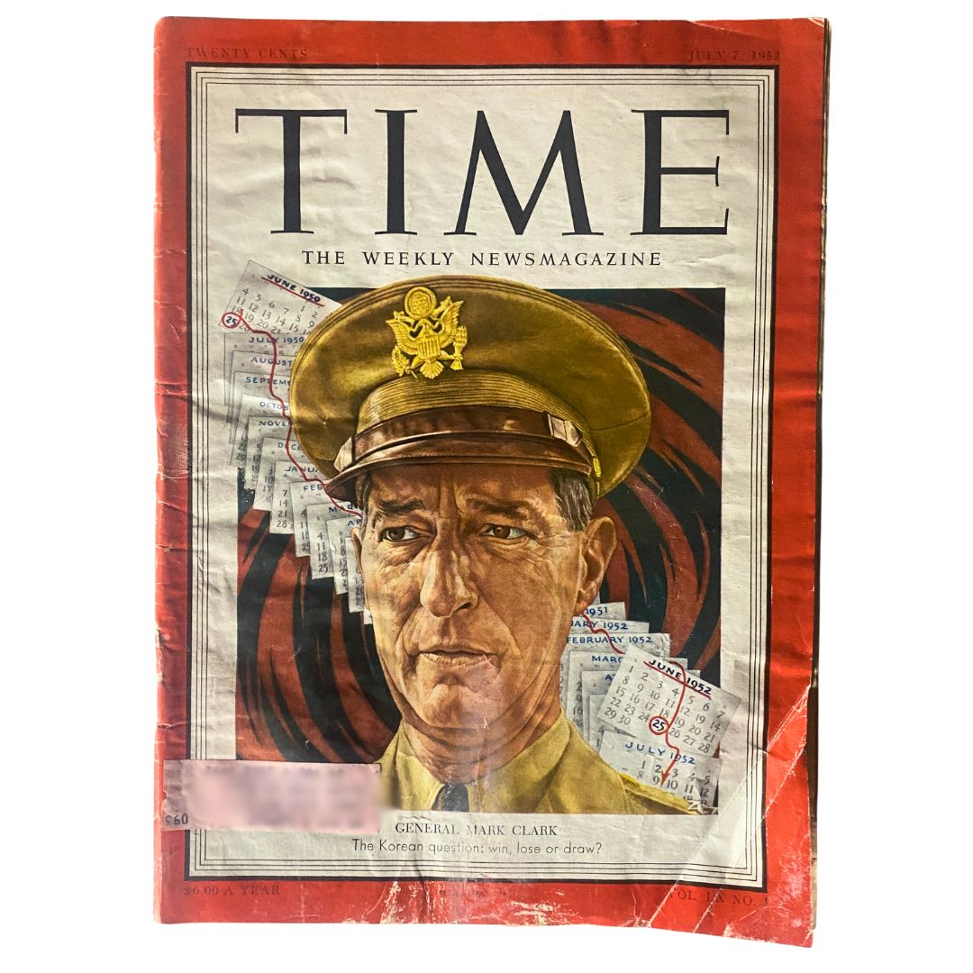 VTG Time Magazine July 7, 1952 Vol 60 No. 1 General Mark W. Clark