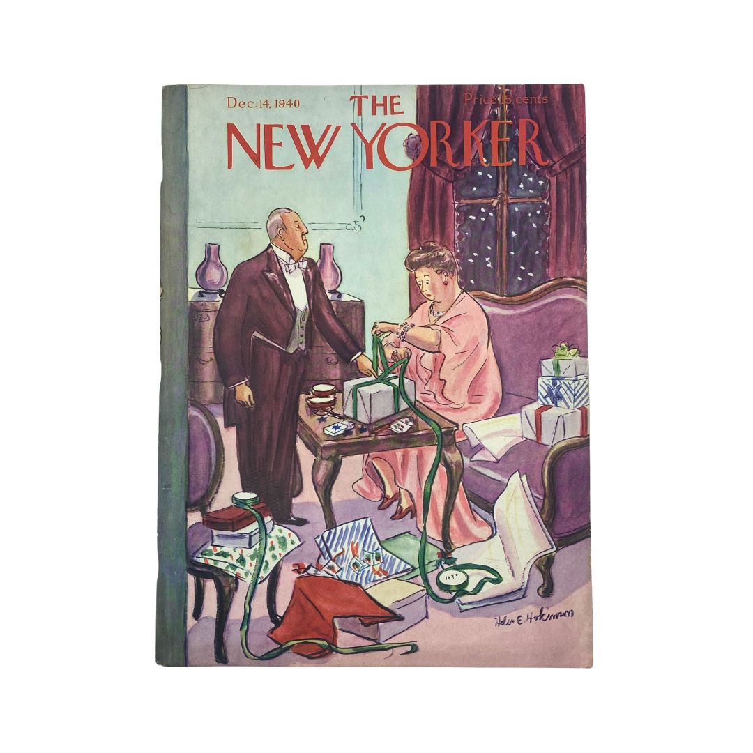 The New Yorker Complete Magazine December 14, 1940 Helen E. Hokinson Cover VG