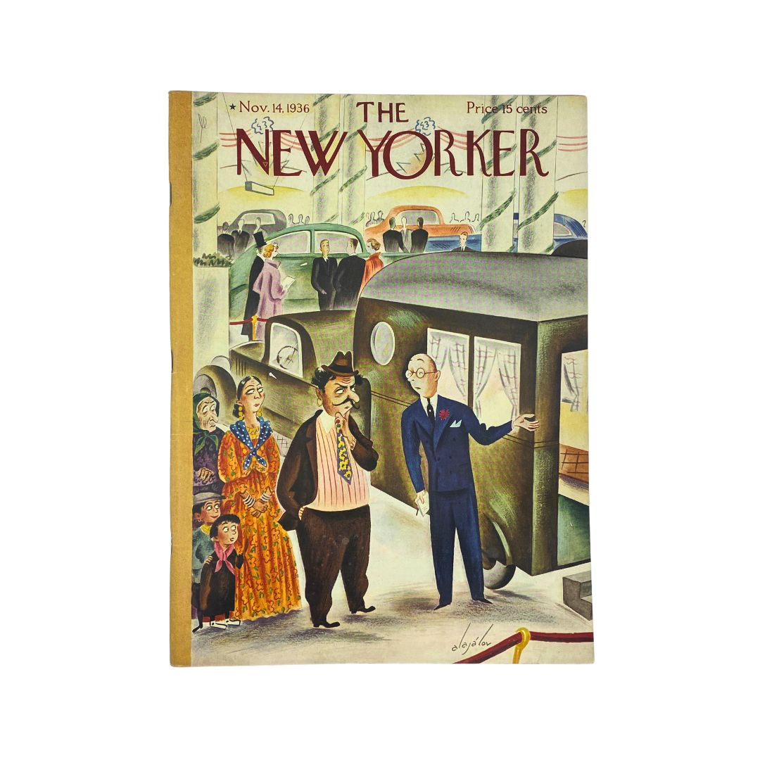 The New Yorker Complete Magazine November 14, 1936 Constantin Alajalov Cover VG