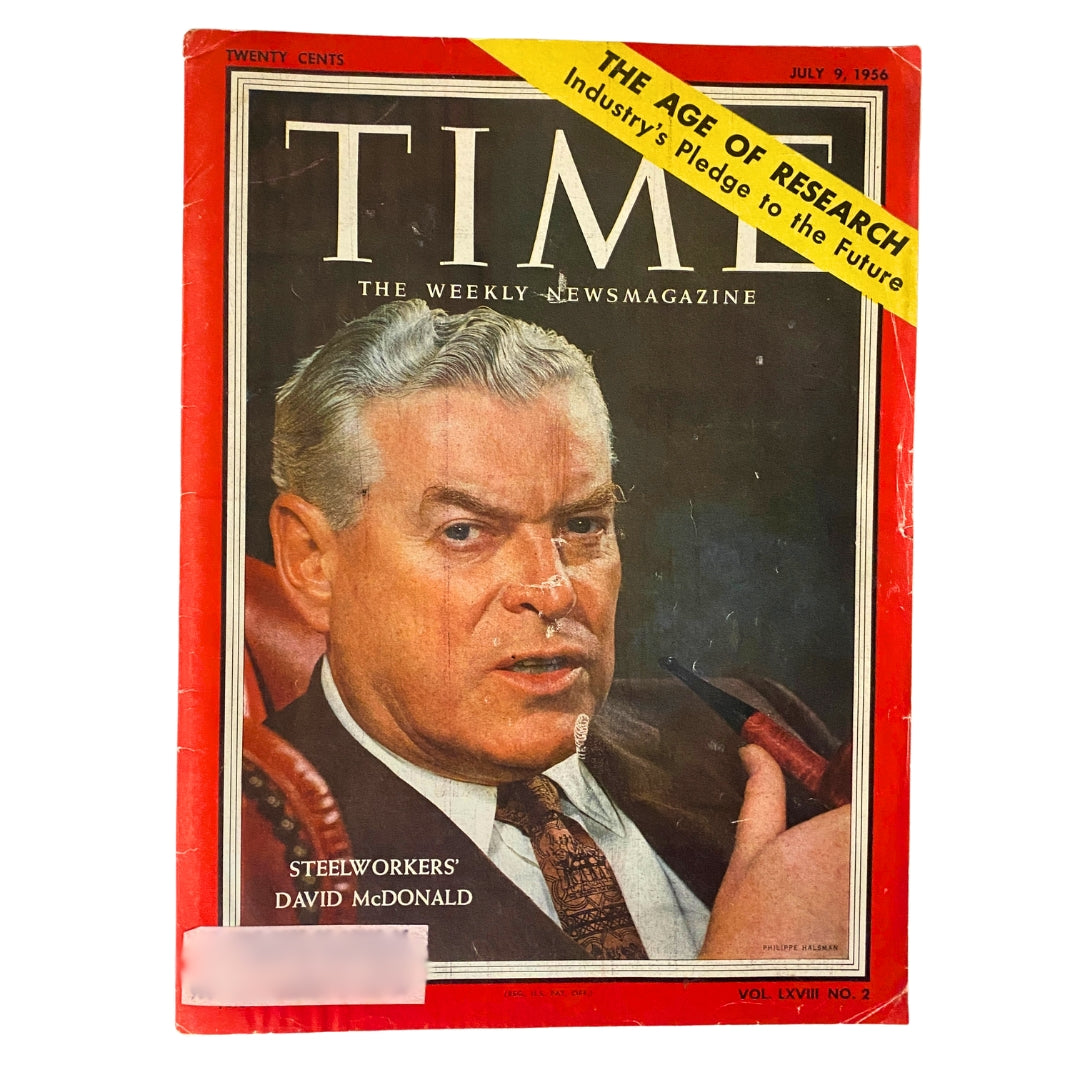 VTG Time Magazine July 9, 1956 Vol 68 No. 2 David J. McDonald