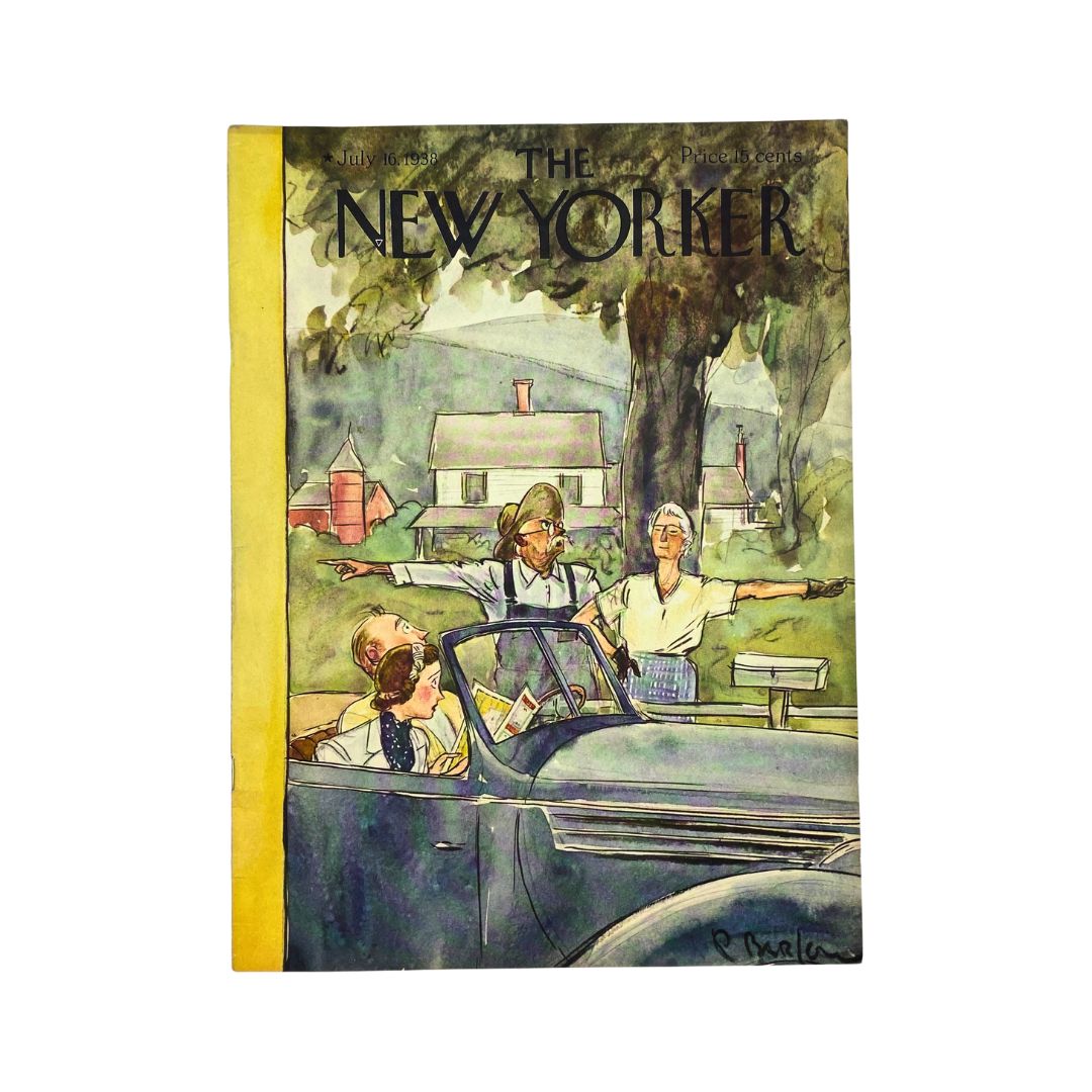 The New Yorker Complete Magazine July 16, 1938 Perry Barlow Cover VG