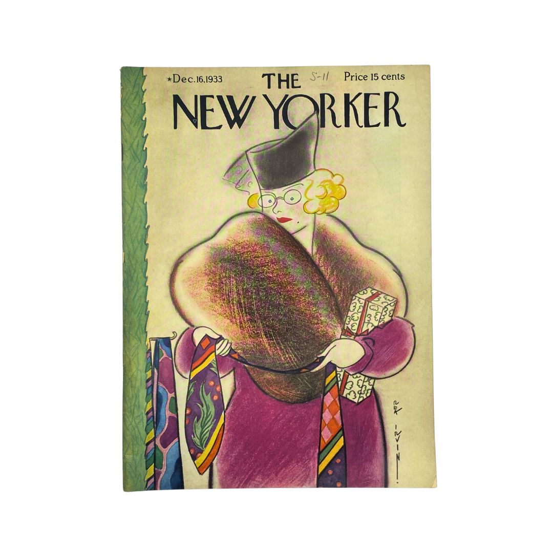 The New Yorker Complete Magazine December 16, 1933 Rea Irvin Cover