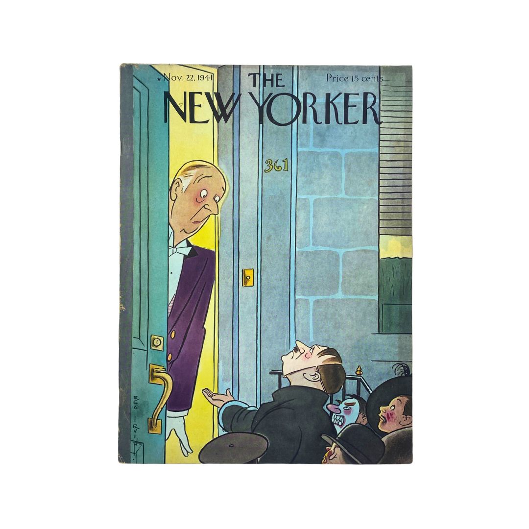 The New Yorker Complete Magazine November 22, 1941 Rea Irvin Cover VG