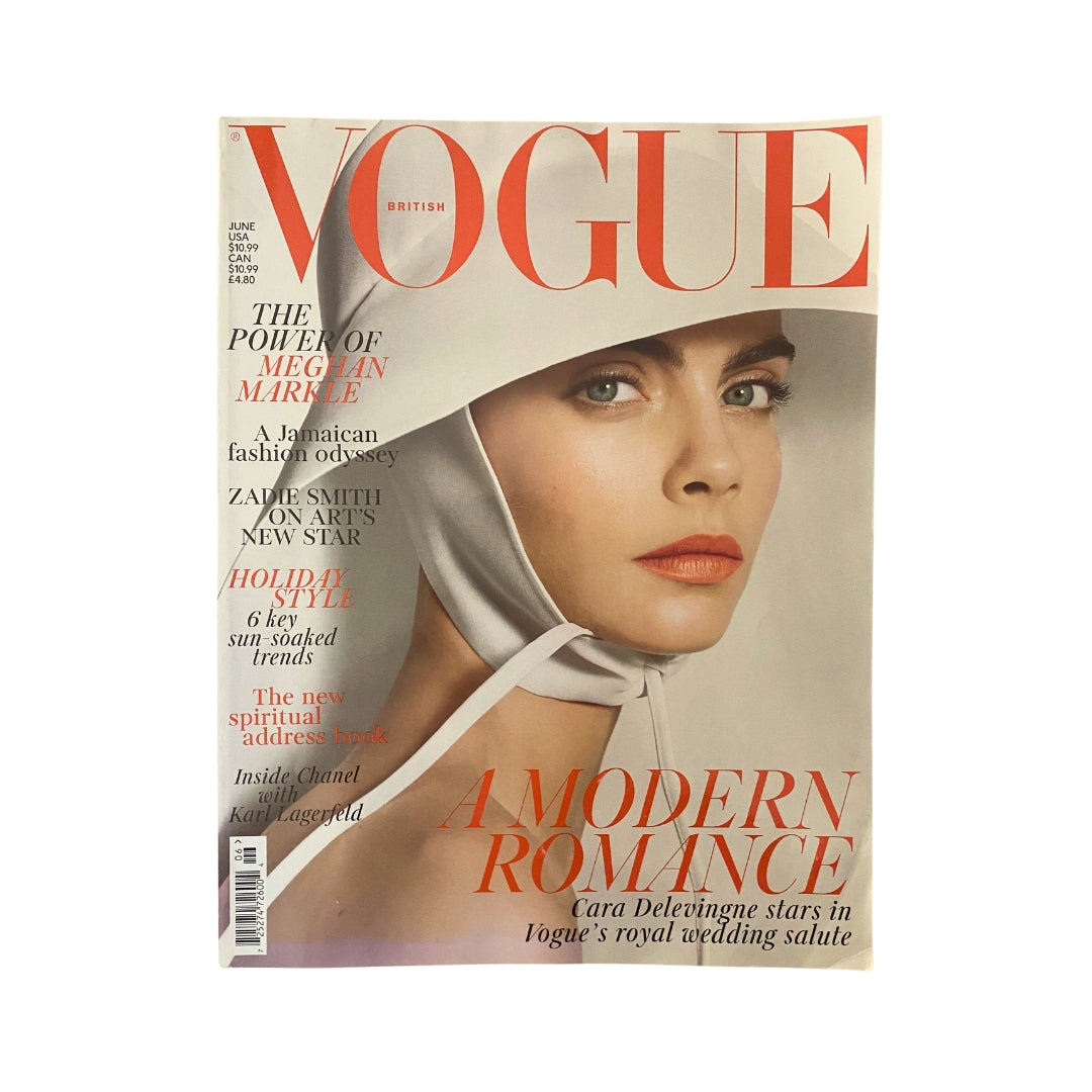 Vogue UK Magazine June 2018 Cara Delevingne Cover No Label VG