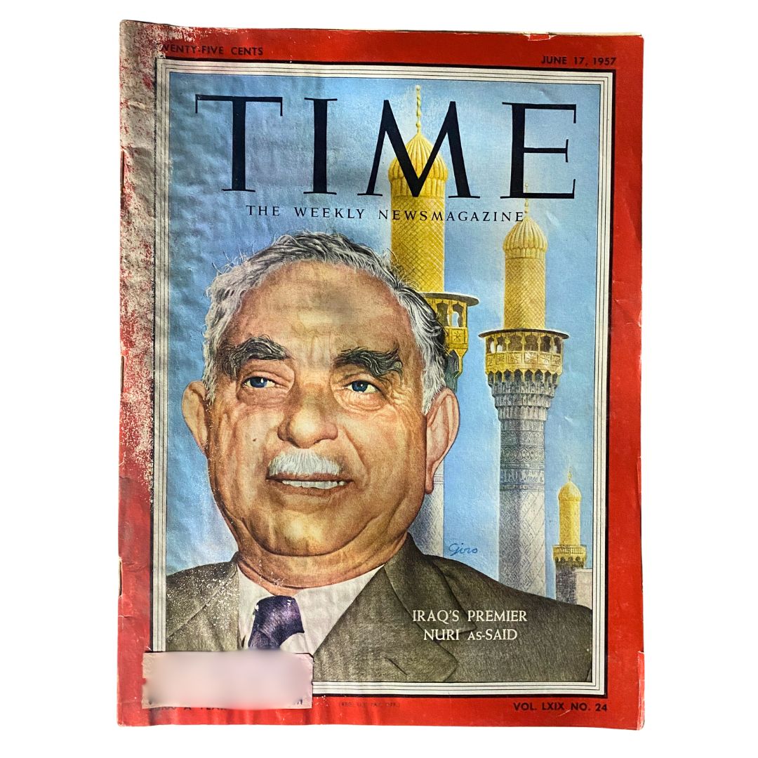 VTG Time Magazine June 17, 1957 Vol 69 No. 24 Iraq's Premier Nuri as-Said