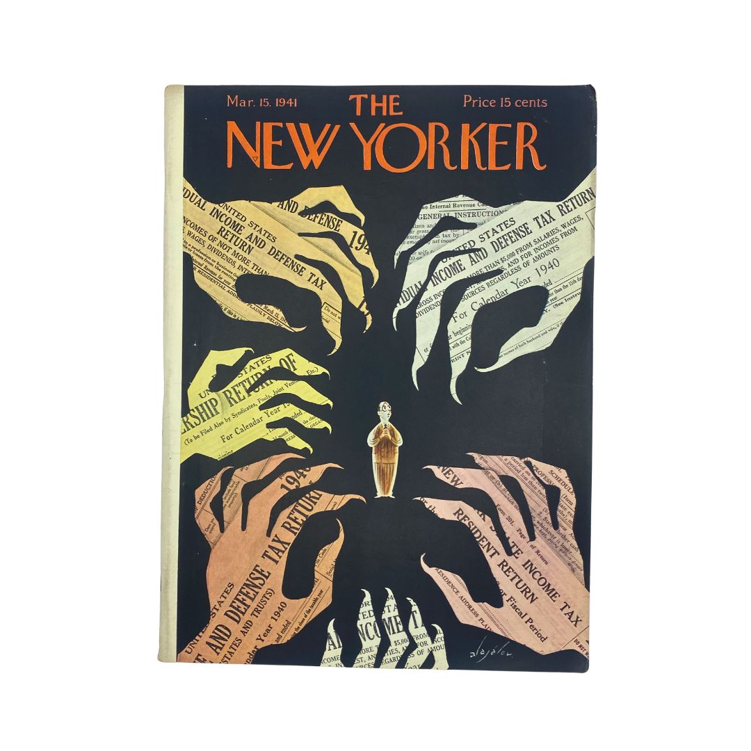 The New Yorker Complete Magazine March 15, 1941 Constantin Alajalov Cover VG