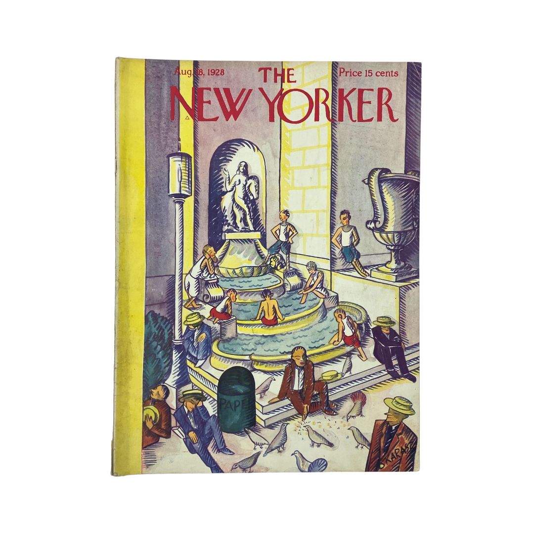 The New Yorker Complete Magazine August 18, 1928 Ilonka Karasz Cover VG