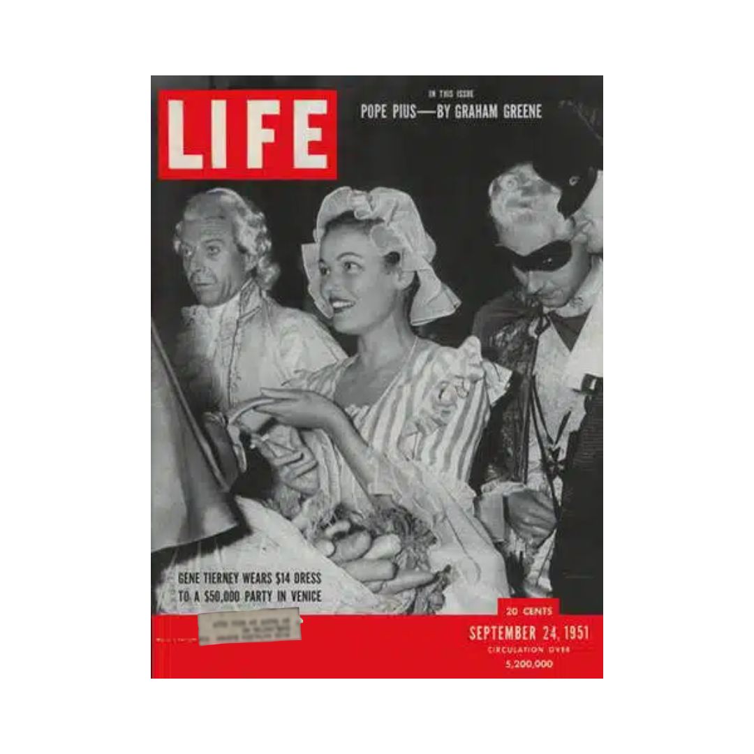 VTG Life Magazine September 24, 1951 Gene Tierney